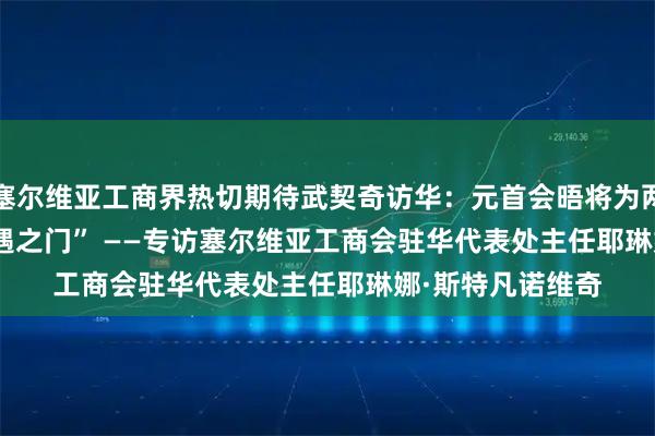 塞尔维亚工商界热切期待武契奇访华：元首会晤将为两国企业开启“机遇之门” ——专访塞尔维亚工商会驻华代表处主任耶琳娜·斯特凡诺维奇